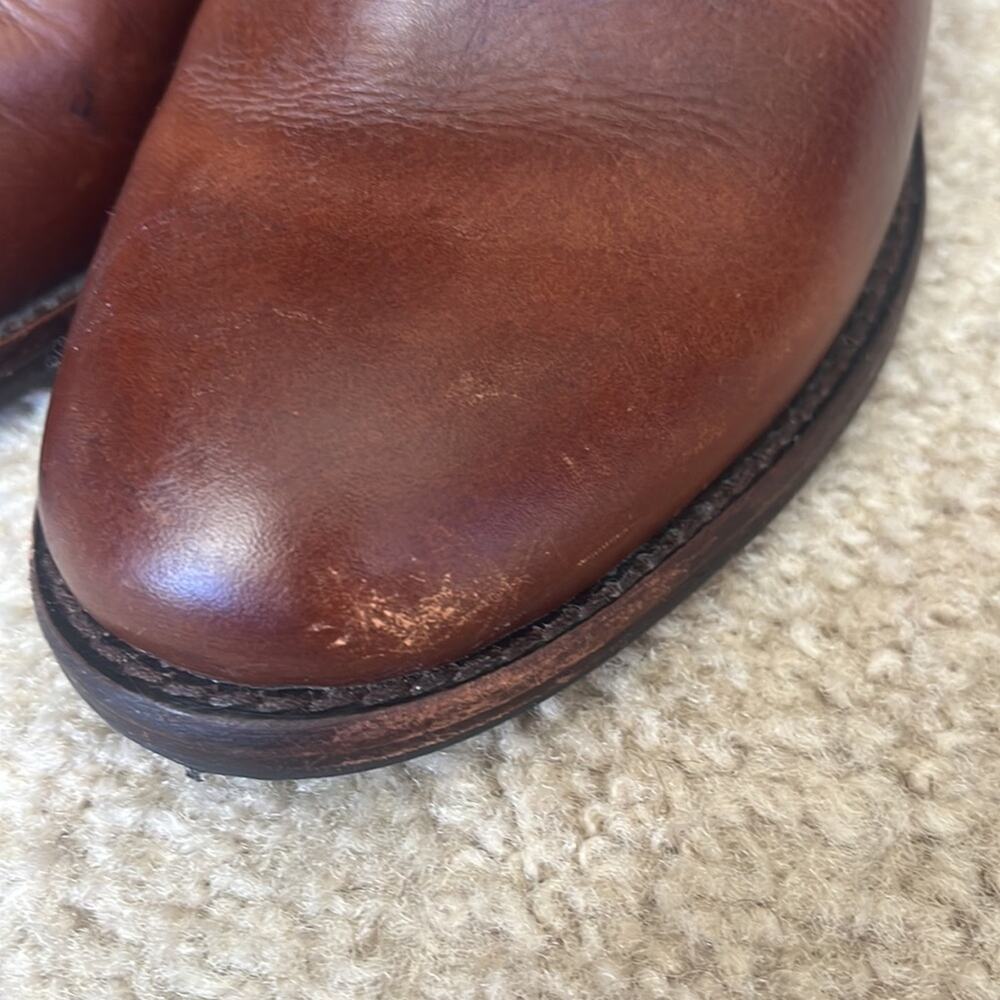 Patricia Nash Lombardy Brown Leather Buckle Chunky Heel Mid Western Cowgirl Boot - Picture 4 of 15